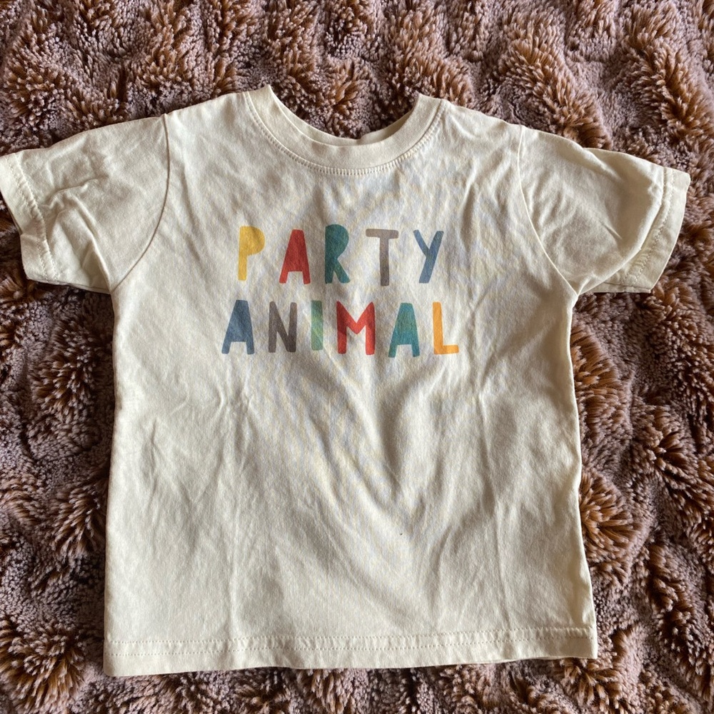 Like new Etsy Party Animal T-Shirt - Cream size 24 months